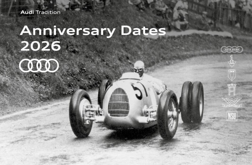 Audi Tradition to commemorate numerous anniversaries in 2026